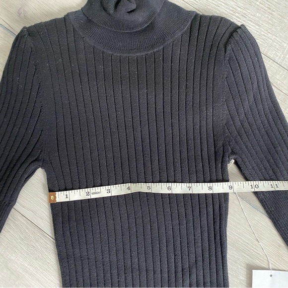 Long Black Turtle Neck 3/4 Sleeve Dress - Picture 8 of 12